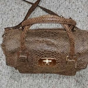 Michael Kors snakeskin leather purse